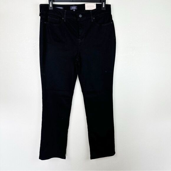 NYDJ Black Marilyn Straight Leg Jeans Denim Size 14 Stretch - Picture 3 of 7